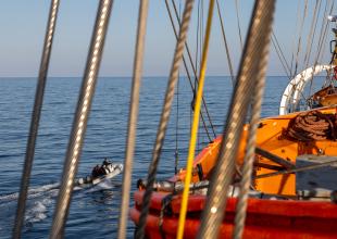 Dar Młodzieży on route to Cadiz. Photo: Adrian Dopke