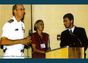 09.2002_Students and Maine Maritime Academy staff, Maine, USA