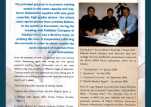 01.2003_The cover of an edition of the IAMU News dedicated to the training ships of IAMU member universities, edited by Prof B. Łączyński