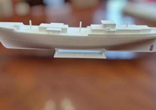 A model of one of the propositions for the design of the new tall ship