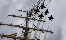 Dar Młodzieży during Sail 250 Virginia Parade of Sail. Photo: A.Dopke 