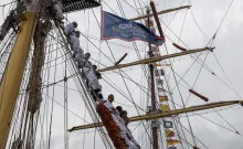 Dar Młodzieży during Sail 250 Virginia Parade of Sail. Photo: A.Dopke 