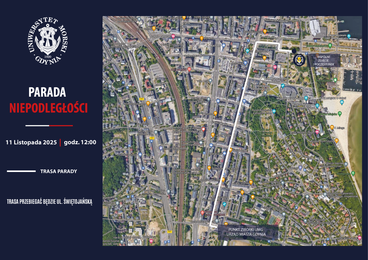 Trasa przemarszu podczas Parady Niepodległości 2025