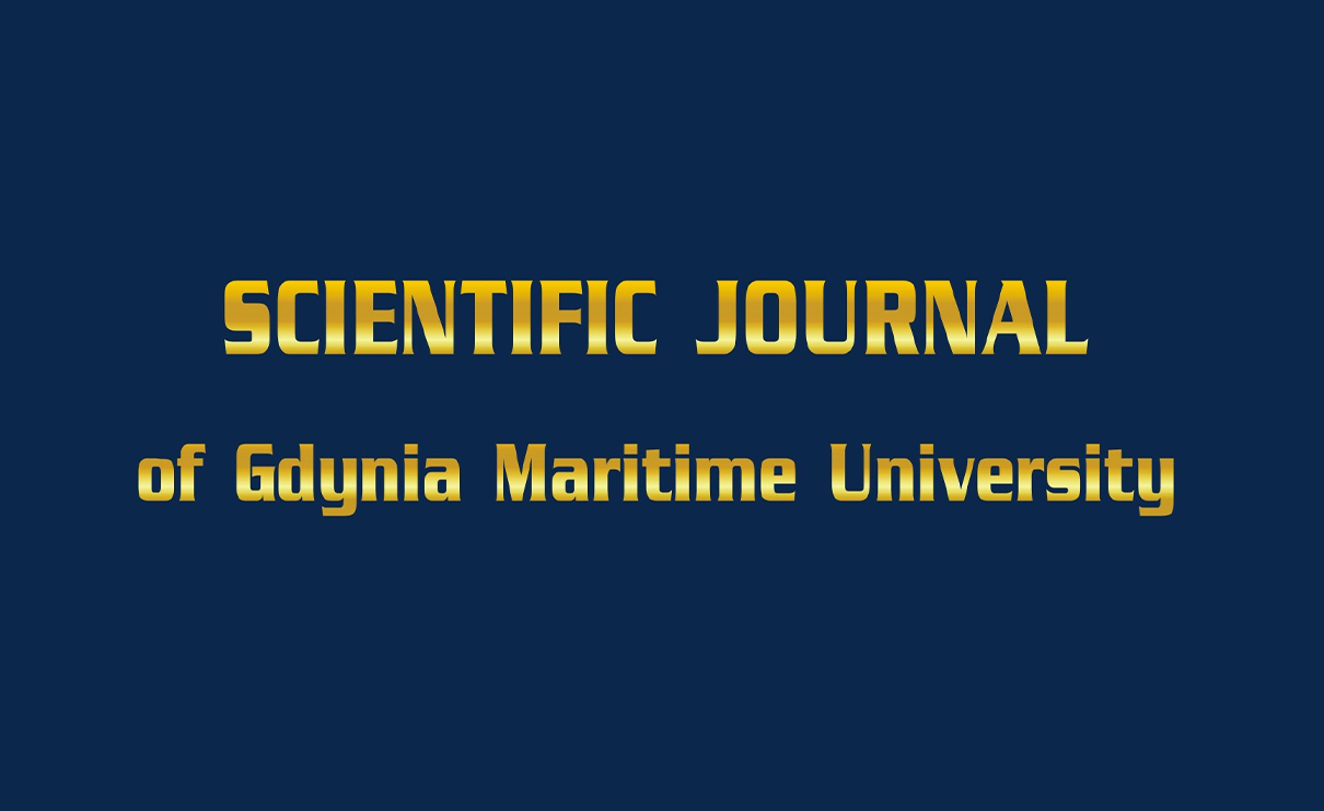 Fragment okładki z tytułem Scientific Journal of Gdynia Maritime University