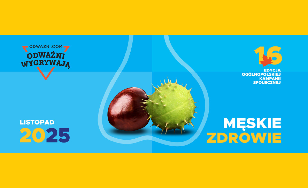 Plansza promująca wykład Męskie zdrowie