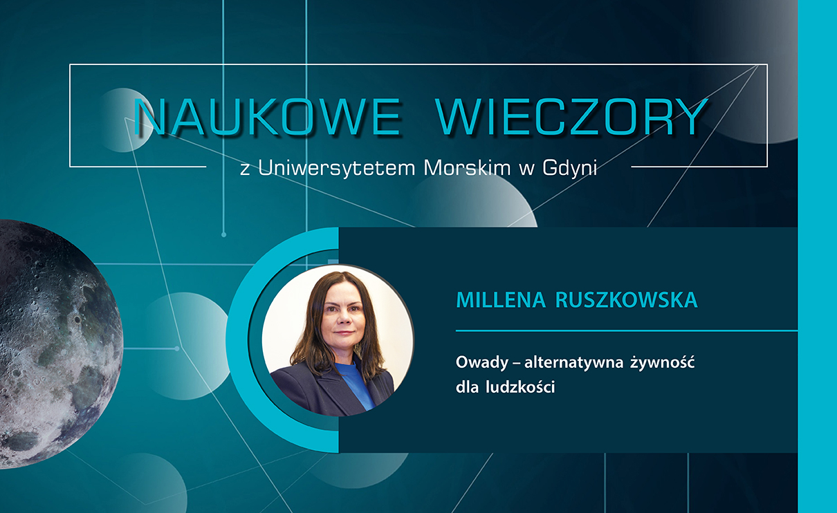 Plansza z tytułem Naukowe wieczory z UMG