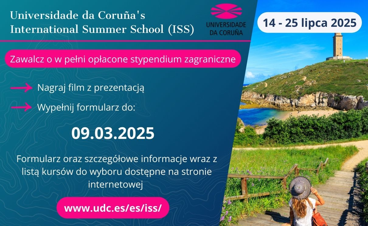 Zdobądź stypendium i weź udział w Międzynarodowej Szkole Letniej na Universidade da Coruña!
