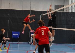 Fragment meczu piłki siatkowej Licealiada