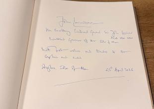 Wpis do kroniki - Sir John Lorimer Gubernator Wyspy Man. 