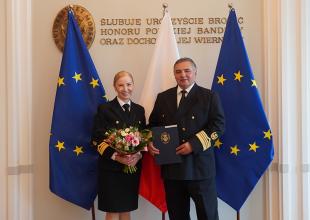 JM Rektor UMG prof. Adam Weintrit z nowo powołaną Prorektor ds. Wsp&oacute;łpracy Międzynarodowej prof. Joanną Kizielewicz