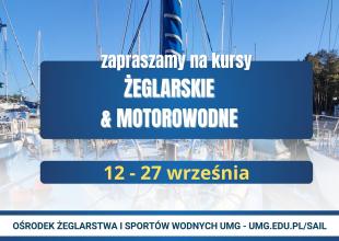 Plakat promujący kursy żeglarskie