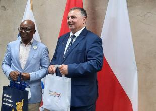 Prof. Adam Weintrit z rektorem Uniwersytetu w Namibe