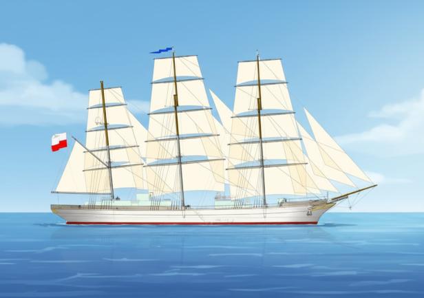 Wizualizacja nowego statku szkolnego UMG