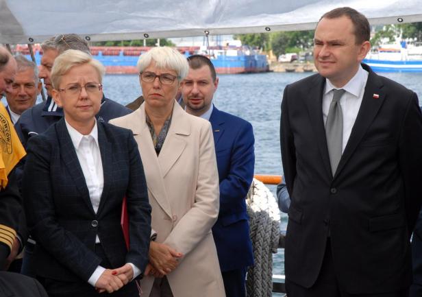 Podsekretarz Stanu w MGMiŻŚ Anna Moskwa, Przewodnicząca Rady Miasta Joanna Zielińska i Adam Kwiatkowski, Sekretarz Stanu w Kancelarii Prezydenta RP