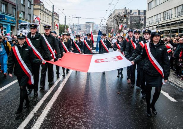 Koło Naukowe \"Seaways\" podczas Parady Niepodległości, fot. Kamil Dopke Koło Naukowe \"Seaways\" podczas Parady Niepodległości, fot. Kamil Dopke