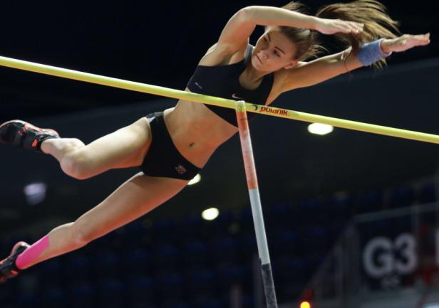 Agnieszka Kaszuba podczas Halowych Mistrzostw Polski w Toruniu