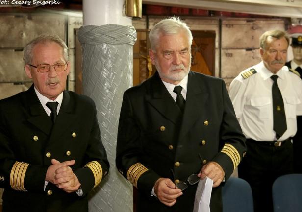 Przewodniczący SKŻW kpt.ż.w. Andrzej Królikowski, kpt.ż.w. Marek Marzec  i kpt.ż.w. Stefan Krella