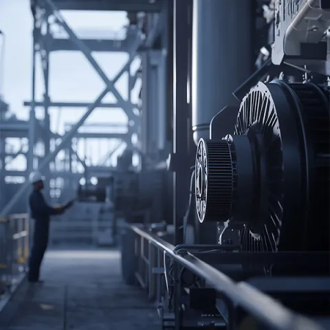 Silnik na platformie wiertniczej