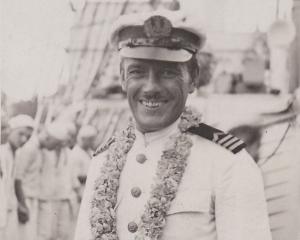 Komendant „Daru Pomorza” kpt. Konstanty Maciejewicz, Hawaje, styczeń 1935 rok.
