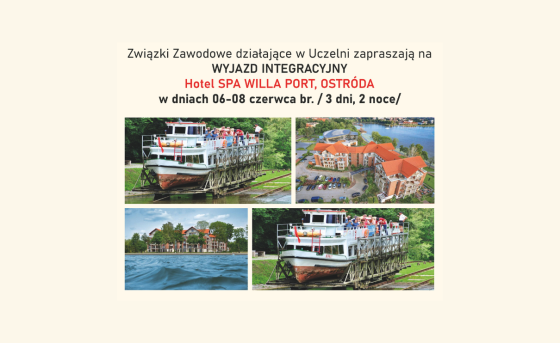 Plakat promujący wyjazd integracyjny pracowników UMG