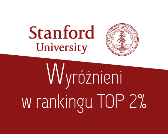 Plansza z tytułem Wyróżnieni w rankingu top 2%